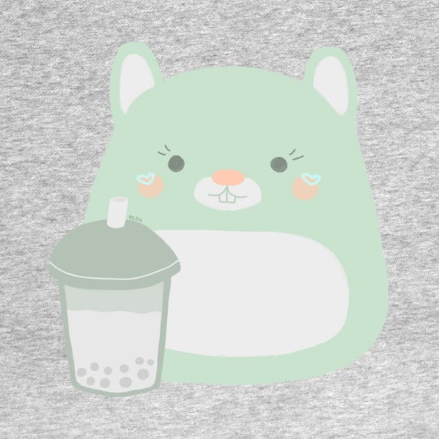 Mochi Bunny with Boba by aaalou